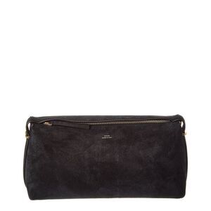 Toteme Belted Suede Clutch, Black